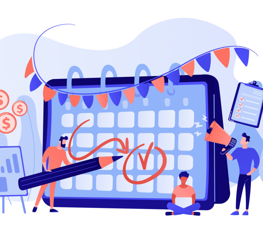 Brand event concept vector illustration